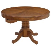 CoasterEssence 100951 Mitchell - Round Dining And Billiard Poker Game Table - Amber