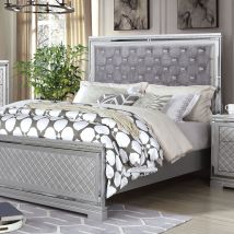 Furniture of America CM7518Q-BED Belleterre - Queen Bed - Silver