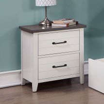 Furniture of America CM7467WH-N Priam - Nightstand - White / Gray