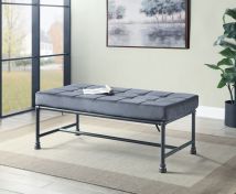 ACME AC00428 Brantley - Bench - Gray Velvet & Sandy Gray Finish