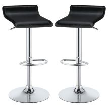 CoasterEveryday 120390 Bidwell - Upholstered Adjustable Bar Stool (Set of 2) - Black