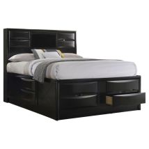 CoasterEssence 202701KW Briana - Wood California King Storage Bookcase Bed - Black