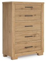 Signature Design by Ashley® B841-46 Galliden - Light Brown - Five Drawer Chest