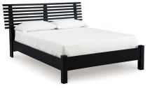 Signature Design by Ashley® B1013B1 Danziar - Black - Queen Slat Panel Bed With Low Footboard