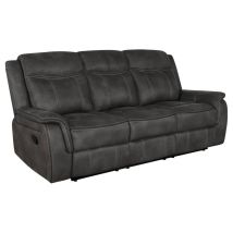CoasterEveryday 603504 Lawrence - Upholstered Padded Arm Reclining Sofa - Charcoal