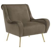 Coaster Fine Furniture 903044 Ricci - Upholstered Saddle Arm Accent Chair - Truffle