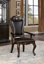 Furniture of America CM3146AC-2PK Lombardy - Arm Chair (Set of 2) - Walnut / Dark Brown