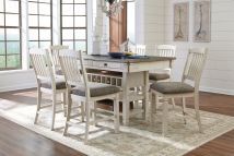 Signature Design by Ashley® D647/32/124(6) Bolanburg - Beige - 7 Pc. - Counter Table, 6 Barstools