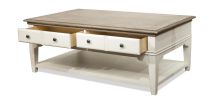 Riverside Furniture 59501 Myra - Leg Coffee Table - Natural / Paperwhite