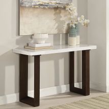 ACME LV03207 Edwyn - Sofa Table With Marble Top - White