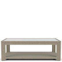 Riverside Furniture 91903 Wilde - Rectangular Glass Top Coffee Table - Light Brown