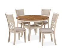 New Classic D1763-50S-BSQ New Classic D1763-50S-BSQ Mitchell - 5 Piece Dining Set - Bisque / Brown