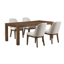 New Classic 40-5399-D4C Phoenix - 78" Dining Table & 4 Chairs - Brown