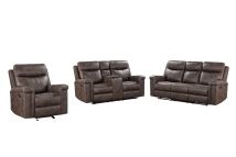 New Classic 20-U1798-3NP New Classic 20-U1798-3NP Quade - Manual 3 Piece Sofa & Loveseat & Recliner - Mocha