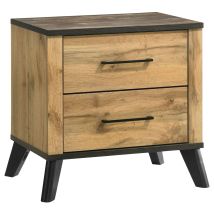 Coaster Fine Furniture 225002 Kaywood - 2-Drawer Nightstand Bedside Table - Natural Pine