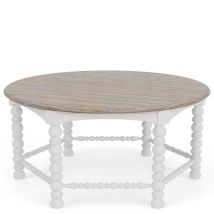 Riverside Furniture 30701 Rosalie - Spindle Round Coffee Table - White