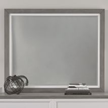 Liberty Furniture 499-BR51 Palmetto Heights - Landscape Mirror - Shell White & Driftwood