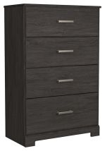 Signature Design by Ashley® B2589-44 Belachime - Charcoal - Four Drawer Chest