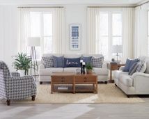 CoasterElevations 511091-S3 Glenn - 3 Piece Upholstered Sofa Set - Light Gray And Blue
