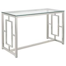 CoasterEssence 703739 Merced - Glass Top Metal Entryway Sofa Console Table - Nickel