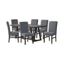 New Classic 40-4125-DG6C New Classic 40-4125-DG6C High Line - Dining Table & 6 Chairs - Gray