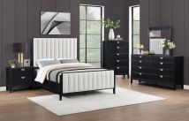 Coaster Fine Furniture 224710Q-S5 Brookmead - 5 Piece Upholstered Queen Bedroom Set - Black