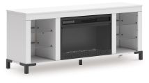 Ashley Furniture W2722-168 Brollevi - TV Stand With Fireplace - White