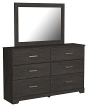 Signature Design by Ashley® B2589/31/36 Belachime - Black - Dresser, Mirror