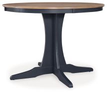 Signature Design by Ashley® D502-15 Landocken - Brown / Blue - Round Dining Room Table