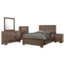 CoasterEveryday 204190KE-S5 Kauffman - 5 Piece King Bedroom Set - Washed Taupe
