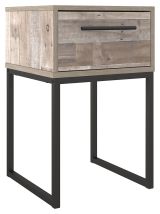 Signature Design by Ashley® EB2320-291 Neilsville - Whitewash - One Drawer Night Stand - Vinyl-Wrapped