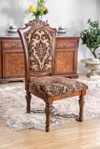 Furniture of America CM3788SC-2PK Lucie - Side Chair (Set of 2) - Brown Cherry