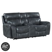 Intercon SI-LS-268DPR-SLT-C Summit - Dual-Power Loveseat - Bolero Slate