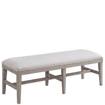 Riverside Furniture 79255 Bennett - Upholstered Dining Bench - Frosted Gray