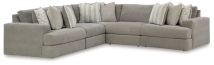 Signature Design by Ashley® 58103S6 Avaliyah - Ash - 5-Piece Sectional