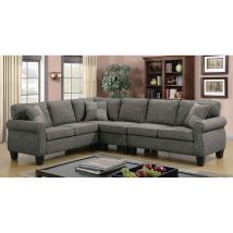Furniture of America CM6329GY-SECT-VN Rhian - Sectional - Dark Gray