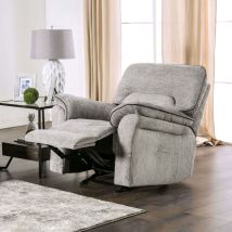 Furniture of America CM9908DV-CH Josias - Glider Recliner - Light Gray