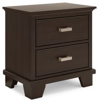 Ashley Furniture B441-92 Covetown - Two Drawer Night Stand - Dark Brown