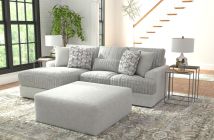 Jackson 3480/75/42/28-18 Jackson 3480/75/42/28-18 Titan - 2 Piece Sofa Chaise With Comfort Coil Seating, 45" Cocktail Ottoman And 5 Accent Pillows Included (Left Side Facing Chaise) - Moonstruck