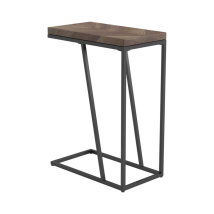 CoasterEveryday 931147 Sergio - Engineered Wood C-Shaped Side Table - Rustic Tobacco