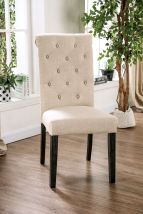 Furniture of America CM3735IV-SC-2PK Alfred - Side Chair (Set of 2) - Antique Black / Ivory