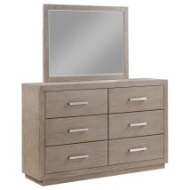 Coaster Fine Furniture 224853M Kenora - 6-Drawer Dresser And Mirror - Barley Brown