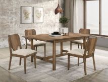 Coaster Fine Furniture 108571-S5 Crestmore - 5 Piece Rectangular Dining Table Set - Walnut
