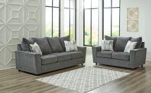 Ashley Furniture 28502/38/35 Ashley Furniture 28502/38/35 Stairatt - 2 Pc. - Sofa, Loveseat - Gravel