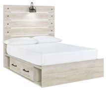 Ashley Furniture B192B34 Cambeck - Full Panel Bed With 4 Storage Drawers - Whitewash