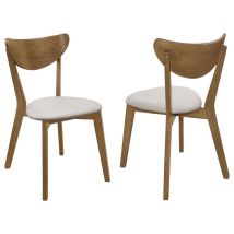 CoasterEveryday 103062 Kersey - Curved Wood Dining Side Chair (Set of 2) - Chestnut