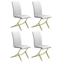 CoasterEssence 105171 Carmelia - Upholstered Dining Side Chairs (Set of 4) - White