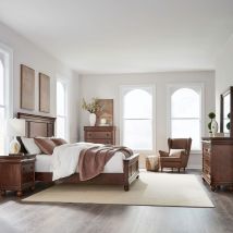 Liberty Furniture 589-BR-CPBDMCN Liberty Furniture 589-BR-CPBDMCN Rustic Traditions - 5 Piece Bedroom Set (California King Panel Bed, Dresser & Mirror, Chest, Night Stand) - Rustic Cherry