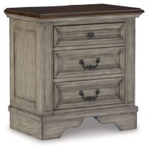 Signature Design by Ashley® B751-93 Lodenbay - Antique Gray - Three Drawer Night Stand