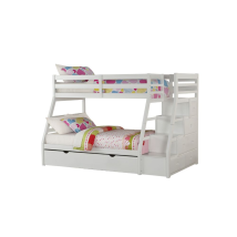 ACME 37105 Jason - Twin Over Full Bunk Bed - White - 65"